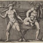 Two Fauns Carrying a Child