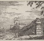Landscape with Tower and Two Ruined Pillars