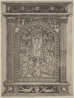The Virgin and Child Enthroned, with Angels and Saints