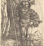 Foot Soldier Standing by a Tree